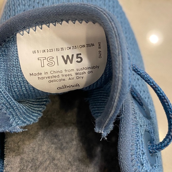 Allbirds Sneakers Size 5 Blue Knit Tree Skippers NWOB - Picture 9 of 12